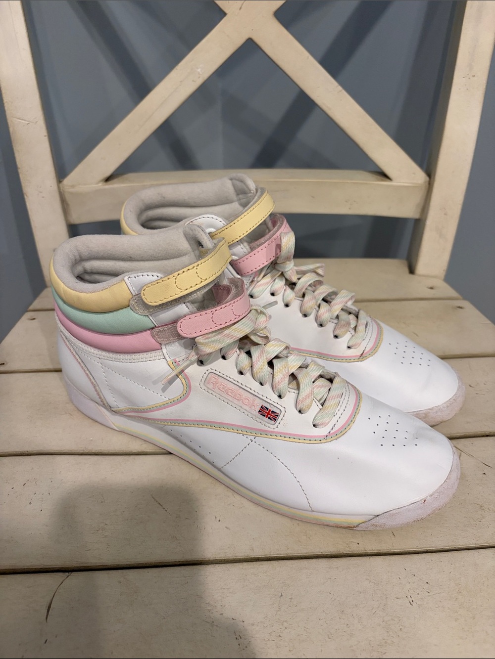Reebok Freestyle Hi GLOW Women’s White High-Top Sneakers